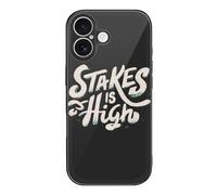Stakes Is High Phone Case Compatible with iPhone 17 Air Pro Max Glass Protective Cover with Hanging Hole