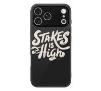 Stakes Is High Phone Case Compatible with iPhone 17 Air Pro Max Glass Protective Cover with Hanging Hole