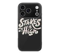 Stakes Is High Phone Case Compatible with iPhone 17 Air Pro Max Glass Protective Cover with Hanging Hole