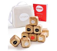STAKK | The New Outdoor Age 8+ and Garden Throwing Game | For Kids & Adults Party Games | BOCCIA-BOULE was a thing of the past (skill game with 9 robust wooden dice)