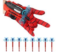 STAKULL Spider Web Shooter for Kids Spider Launcher Wrist Toys Set Superhero Web Shooter Gloves Kids Plastic Cosplay Launchers (1 PC Red)