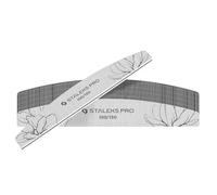 STALEKS EXPERT NFE-40-100/150-25 Half Moon Nail File Double-Sided Grit 100/150 g Thin Foam Layer Pack of 25