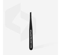 STALEKS Expert TE-11/4b Black Slanted Eyebrow Tweezer - Professional Quality Elegant Black Finish.