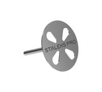 STALEKS Pododisc 25mm Pedicure + 5 Spare Files 180 Grit Professional Home Use Stainless Steel (PDset-25)