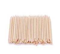 STALEKS PRO 100 Pieces 7.5cm Orange Wood Sticks for Manicure, Pedicure, Nail Art and Crafts