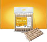 STALEKS PRO 100pcs Orange Wood Sticks 11cm for Manicure, Pedicure, Nail Art and Crafts