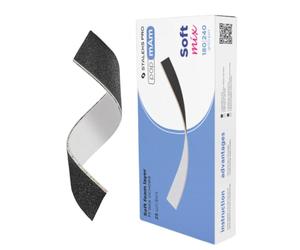 STALEKS PRO 25 Pcs Replacement Double-Sided File Sleeves PapmAm MIX with Soft Foam for Straight File Base Expert (180/240 Grit)