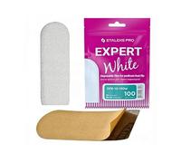 STALEKS PRO 30pcs Disposable White Foot File Refill for Foot Scraper Base Pedicure Grater Expert White 10 (100 Grit, 1 Piece, Medium Grit)