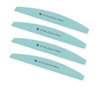 STALEKS PRO 4pcs Soft Half Moon Nail File 400/3000 Grit EVA