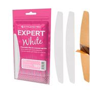 STALEKS PRO 50 Pcs Disposable Half Moon Shape Adhesive Nail Files Refill - Expert White 42 (180 Grit)