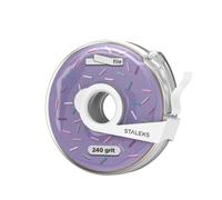 STALEKS PRO BOBBINAIL Donut File Dispenser with White Adhesive File Refill Expert ( Donuts + Refill) (240 Grit)