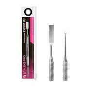 STALEKS PRO by Natury Nails 2-in-1 Cuticle Pusher + Ring/Ring. Lifts and removes cuticles. Recommended for manicures. Stainless steel. Expert PE-51/1