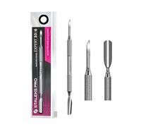 STALEKS PRO by Natury Nails Cuticle Pusher - Wide Rounded Spatula and Claw-shaped Cleaner - Manicure and Pedicure Stainless Steel Expert PE 30/6