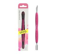 STALEKS PRO by Natury Nails Dual Cuticle Pusher with Rubber Silicone Handle, Stainless Steel, UNIQ (PQ-10/2)