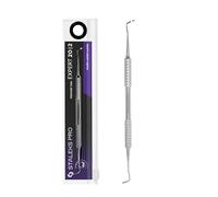 STALEKS PRO by Natury Nails Pedicure Pusher, Semi-Spherical Two-Prong Curette, Stainless Steel, Expert PE-20/2