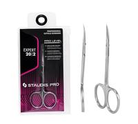 STALEKS PRO Cuticle Scissors Curved Handle Ergonomic Rings Stainless Steel Expert SE-20/2