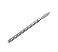 STALEKS PRO - Diamond Bit - Flame (Red Ring) I Attachment for Nail Cutters I Bits for Apparative Manicures and Pedicures I Grinding Attachment for Electric Grinders I Nail Drill Bit (FA10R023/10)