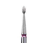 STALEKS Pro Diamond Nail Drill Bit FA50 Rounded "Bud" 1 Pc Fine Red HEAD DIAMETER 1.6 MM/WORKING PART 3.4 MM FA50R016/3.4