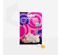 Staleks Pro Disposable White Files for Pedicure Disc PODODISC XS Expert - 100 Grit - 50 Pcs - for Rough Skin Removal - Single-Use Foot Care