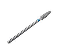 STALEKS PRO Expert Carbide Nail Drill Bit (Corn, Blue, 4mm Head / 14mm WP) - Medium Hardness for Artificial Nail Correction & Gel Nail Polish Removal in Hardware Manicure/Pedicure