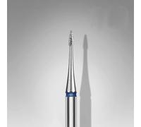 STALEKS PRO Expert Diamond Nail Drill Bit (Mini Flame, Blue, 1mm Head / 3mm WP) - Medium Abrasiveness for Delicate Cuticle, Pterygium & Nail Edge Processing in Hardware Manicure/Pedicure