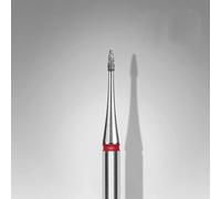 STALEKS PRO Expert Diamond Nail Drill Bit (Mini Flame, Red, 1mm Head / 3mm WP) - Soft Abrasiveness for Delicate Cuticle, Pterygium & Nail Edge Processing in Hardware Manicure/Pedicure