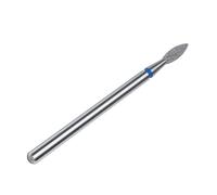 STALEKS PRO Expert Diamond Nail Drill Bit (Pointed Flame, Blue, 2.3mm Head / 8mm WP) - Medium Abrasiveness for Delicate Cuticle & Sidewall Processing in Hardware Manicure/Pedicure