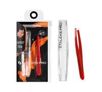 STALEKS PRO Eyebrow Tweezers for Thick and Wide Eyebrows, Precise, Stainless Steel Expert 10/3