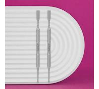 Staleks Pro Manicure Pusher Expert 51 Type 1, Pack of 2, Cuticle Pusher with Ring, Stainless Steel, Professional Cuticle Remover for Manicure and Pedicure (PE-51/1)