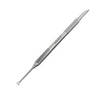 Staleks Pro Manicure Pusher Professional Cuticle Pusher Slanted and Loop end Metal Orange Stick Expert 51/2
