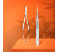 STALEKS PRO Expert 90 Type 2 Professional Micro Scissors for Eyebrows Modeling - Pack of 1 - Model SE-90/2