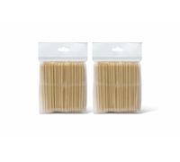Staleks PRO Orange Sticks 110 mm, Wood, Pink, Pack of 2 (200 Pieces), Disposable Manicure Sticks for Cuticle & Nail Care