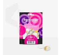 STALEKS PRO Pododiscus 50 Adhesive Sanding Discs Soft Base PODODISC M EXPERT 20 mm for Nail Lathe Special Pedicures (320 Grit)