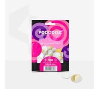 STALEKS PRO Pododiscus 50 Adhesive Sanding Discs with Soft Base PODODISC Size M EXPERT 20 mm for Nail Lathe Special Pedicures (100 Grit)