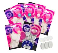 STALEKS PRO Pododiscus Set of 250 Adhesive Abrasive Discs PODODISC L EXPERT 25 mm for Nail Lathe Special Pedicures (Set of 5 Grains + Buffer)