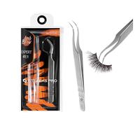 STALEKS PRO Professional Curved Tweezer for False Eyelash Extension Volume Modeling Stainless Steel Expert 41/1