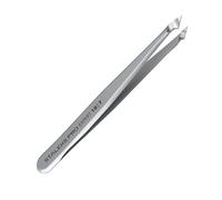 STALEKS PRO Professional Eyebrow Tweezers - Stainless Steel with Unique 2-in-1 Pointed Slant Tips for Shaping & Precise Hair Removal