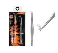 STALEKS PRO Professional False Eyelash Extension Tweezers Stainless Steel Expert 40/1, NN-TE-40/1