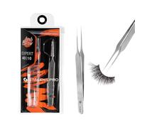 STALEKS PRO Professional False Eyelash Extension Tweezers Stainless Steel Expert 40/10