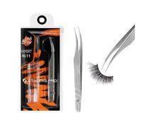 STALEKS PRO Professional False Eyelash Extension Tweezers Stainless Steel Expert 40/11
