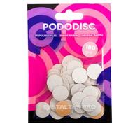 STALEKS Pro S 180 Grit White Pedicure Disc Nail File - 50 Count, 15 mm, Aluminum Oxide, Disposable