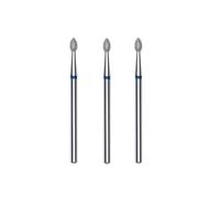 STALEKS PRO Set of 3 Diamond Cuticle Mills 4.5 x 2.5 mm Olive Shape (Medium Grain)