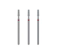 STALEKS PRO Set of 3 Diamond Nail Drill Bits 8 x 2.5 mm Cone Shape (Fine Grit)