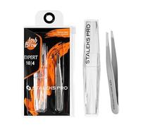 STALEKS PRO Stainless Steel Expert 10/4 Eyebrow Tweezer for Sparse & Thin Eyebrows