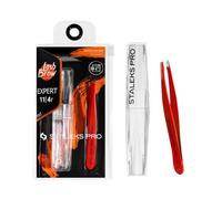 STALEKS PRO Tweezers for thin or sparse eyebrows, precise, stainless steel. Expert 11/4