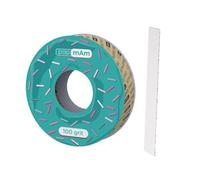 STALEKS PRO White File Refill Papmam for BOBBINAIL Dispenser, 100 Grit, 6mts, Eco-friendly Kraft Paper Base, NAIL_FILE, 80 Refills, Compatible with MBE-20, SPBE-20, WBE-20
