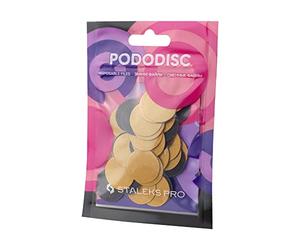 STALEKS PRO White Pododisc 20mm Refill 50 pcs Disposable Adhesive Pedicure Discs Size M (Rugosity 240) PDF-20-240w