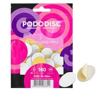 Staleks STALEKS Replacement PODODISC Padded Pro L (25 mm) 180 Grit White 50 Units Disposable Files on a Soft Base with a High Quality Abrasive and a Thin Foam Layer of 1 mm.