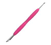 STALEKS UNIQ PQ-11/2 Double Manicure Instrument with Silicone Grip (Ring + Hoof Sticks)
