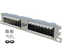 Stalflex 10 Inch Rack Brush Grommet Panel With Cable Organiser Grey 1U